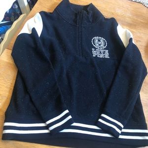 PINK half zip sweatshirt top great cond size S